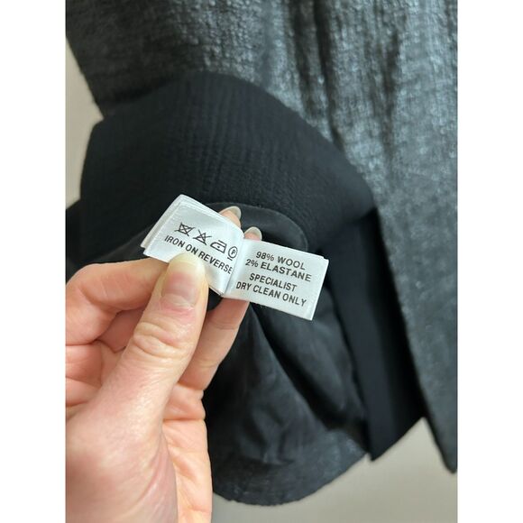 Jonathan Saunders Womens Leather Textured Sleeveless Sheath Dress Black Size 36 - Picture 9 of 10